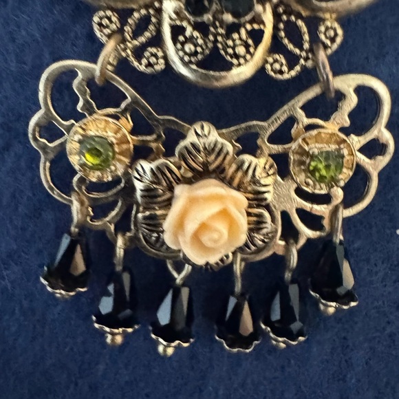 CAbi Gold and Black Baroque Earrings - Picture 9 of 12